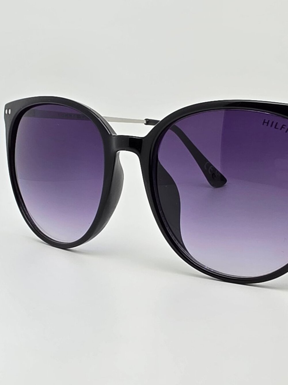 Tommy Hilfiger Bellatrix OL475 Black Silver Frame Grey Gradient Lens Sunglasses